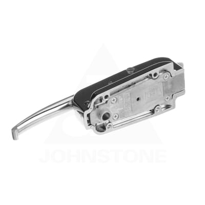 Walk-in Cooler Door Latch Kit – Adjustable Offset Strike With Inside Release & Keys – Zinc Alloy, Black/Silver